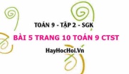 Bài 5 trang 10 Toán 9 tập 2 Chân trời sáng tạo